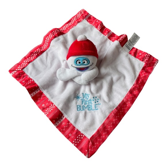 Rudolph the Red-Nosed Reindeer My First Bumble Lovey Plush Security‎ Rattle Xmas - Picture 2 of 4